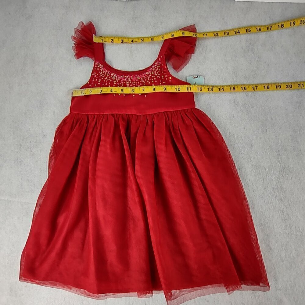 Cat & Jack Little Girls Sleeveless Ruffled Straps Formal Dress Size XS 4-5 (NWT) - Picture 7 of 11